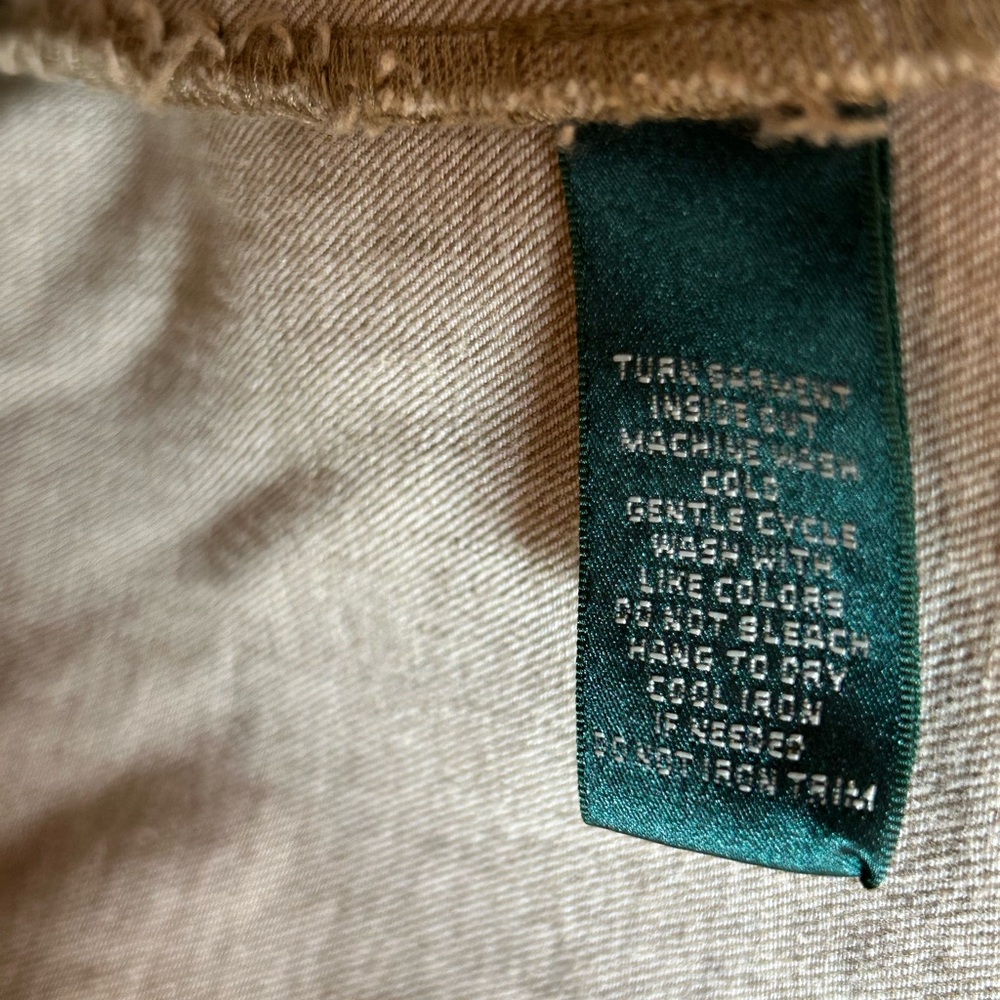 VINTAGE FAB - Ralph Lauren Tan Utility Jacket with Brown Trim - Picture 8 of 14